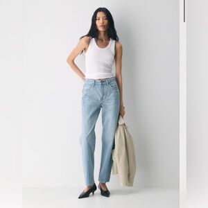 Denim Forum Marlo Light Blue Straight Leg Jeans